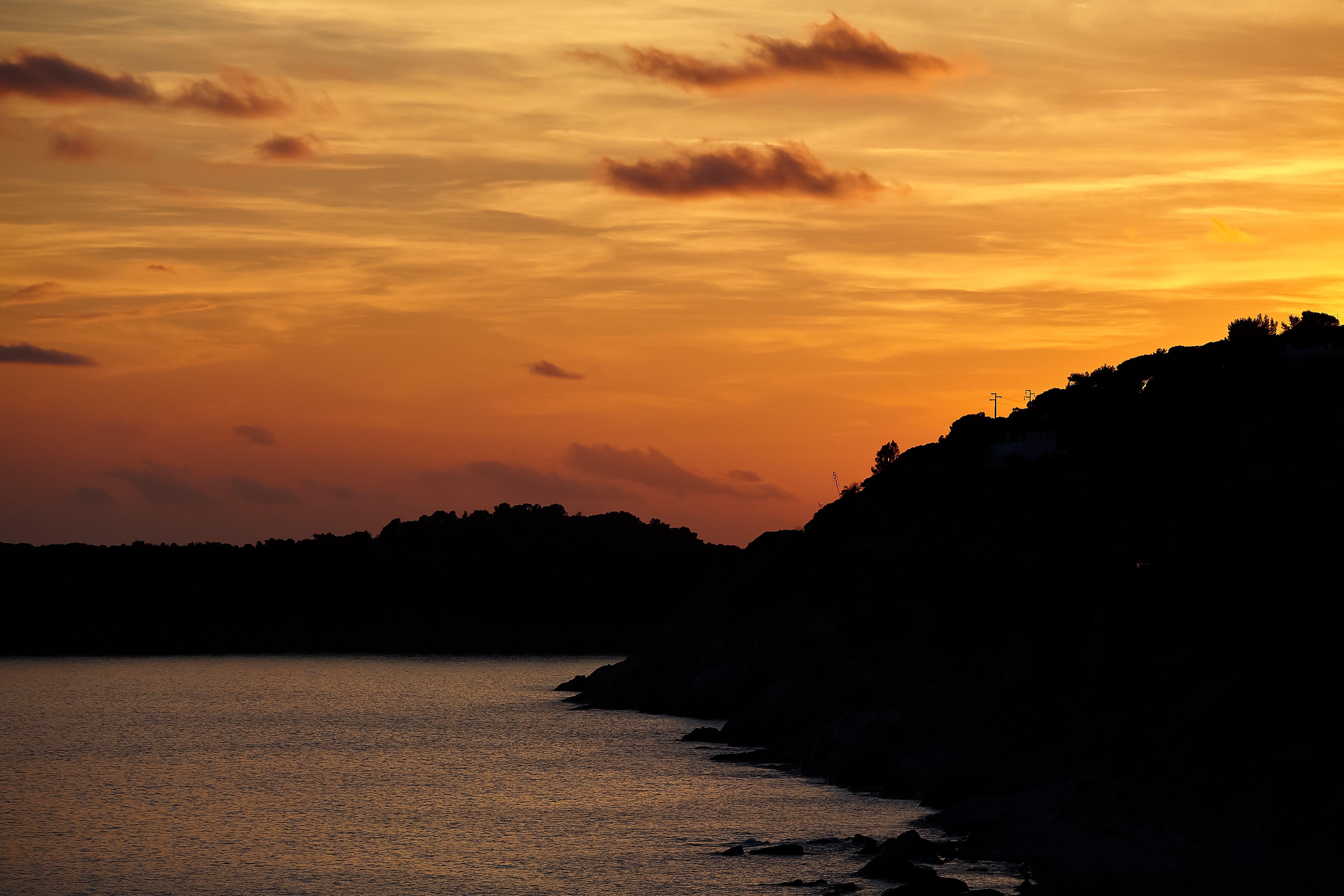 Silhouettes At Sunset Marciana Marina Elba Island